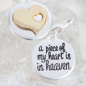 Silver 2 Tone Medallion Heart" A Piece of My Heart ...