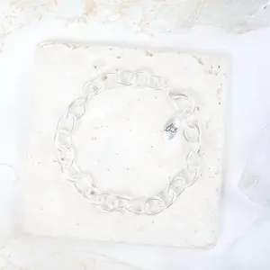 Chain 1 Tone Bracelet Matte Silver
