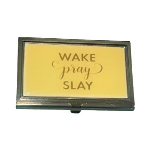 Business Card Holder Wake Pray Slay