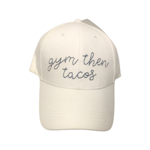 Gym Then Tacos Cap - White