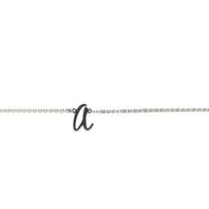 Stainless Steel Initial Necklace "a"