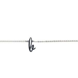 Stainless Steel Initial Necklace "b"