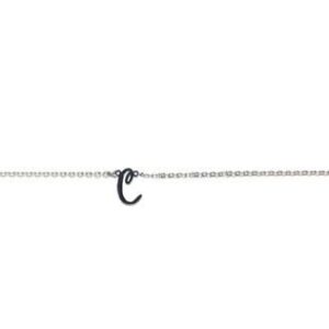 Stainless Steel Initial necklace "c"