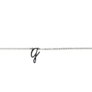 Stainless Steel Initial Necklace "g"