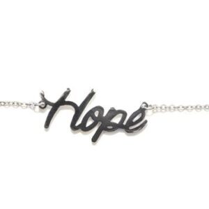 Stainless Steel Word Necklace "Hope"
