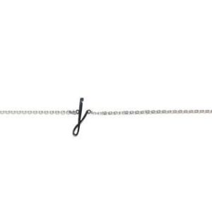 Stainless Steel Initial Necklace "j"