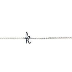 Stainless Steel Initial Necklace "k"