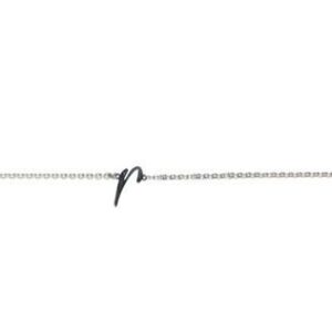 Stainless Steel Initial Necklace "r"