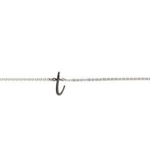 Stainless Steel Initial Necklace "t"