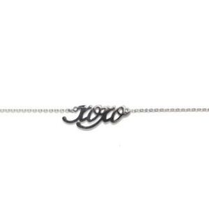 Stainless Steel Word Necklace "XOXO"
