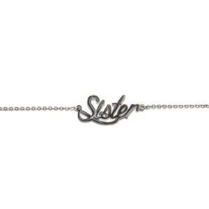Stainless Steel Word Necklace "Sister"